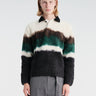 Sacai - Chusen-Dyed Knit Polo Shirt in Black Multi
