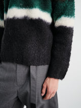 Sacai - Chusen-Dyed Knit Polo Shirt in Black Multi