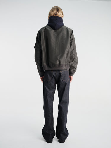 sacai - Sponge Sweat Hoodie in Navy×D and Khaki