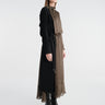 sacai - Crepe Back Satin X Satin Dress in Khaki×Black