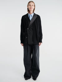 sacai - Suiting X Wool Knit Cardigan in Black