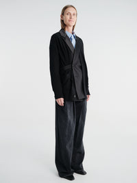 sacai - Suiting X Wool Knit Cardigan in Black