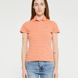 Saks Potts - Venus Polo Shirt in Melon Stripe