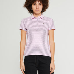 Saks Potts - Venus Polo Shirt in Berry Stripe