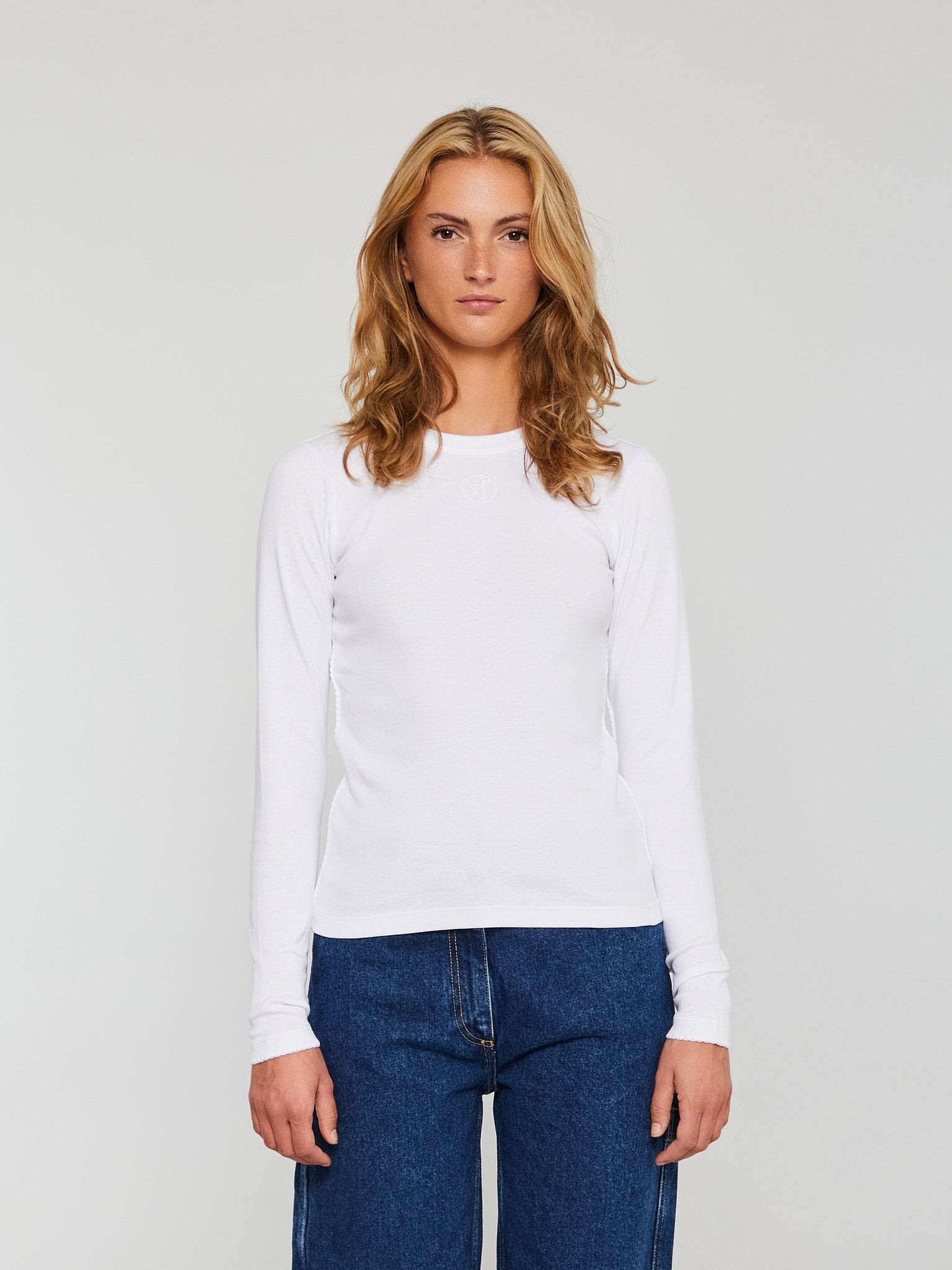 Saks Potts - Eloise Long Sleeve T-Shirt in White