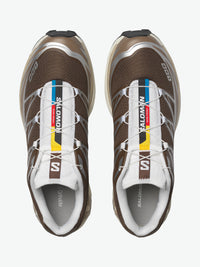 Salomon - XT-6 Sneakers in Earth Brown, Walnut and Silver