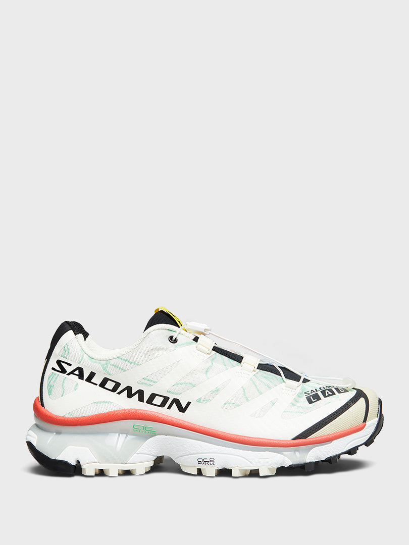 Salomon - XT-4 OG Topograpghy Sneakers in Vanilla, White and Aurora Red