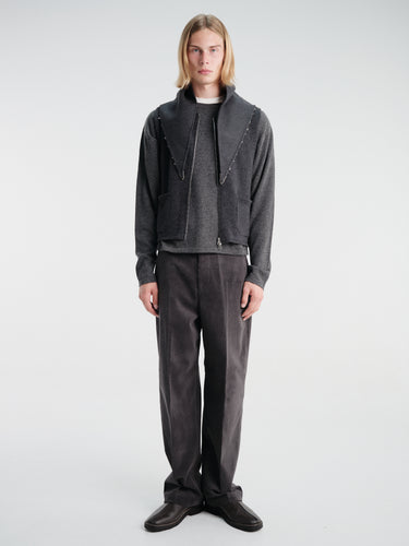 Salon C. Lundman - Zip Gilet in Grey
