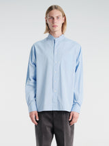 Salon C. Lundman - Stand Collar Shirt in Clear Blue