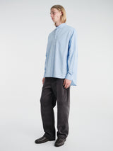 Salon C. Lundman - Stand Collar Shirt in Clear Blue