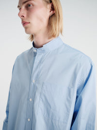 Salon C. Lundman - Stand Collar Shirt in Clear Blue