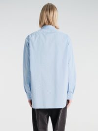 Salon C. Lundman - Stand Collar Shirt in Clear Blue