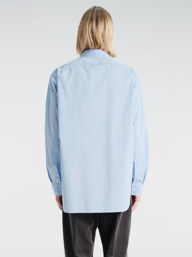 Salon C. Lundman - Stand Collar Shirt in Clear Blue
