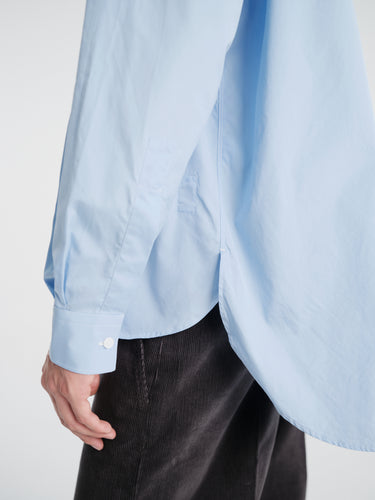 Salon C. Lundman - Stand Collar Shirt in Clear Blue