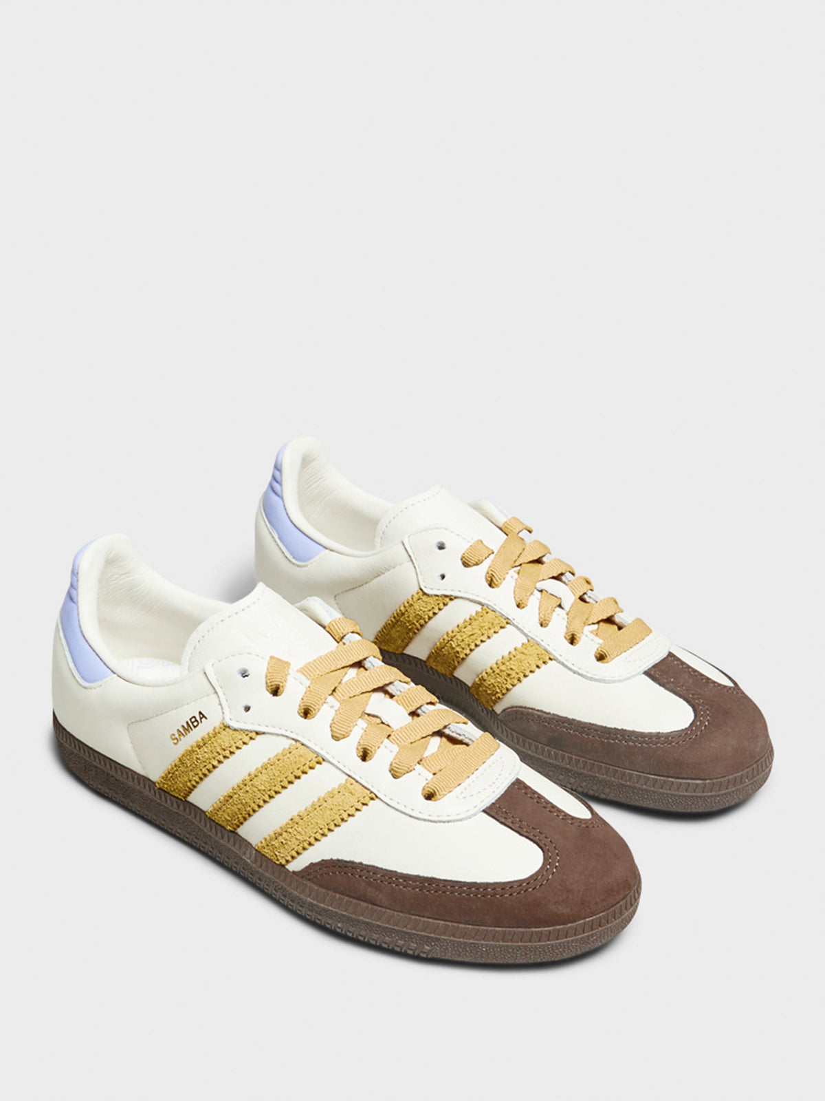 Women's Samba Indoor Sneakers in Off White, Oat and Violet Tone