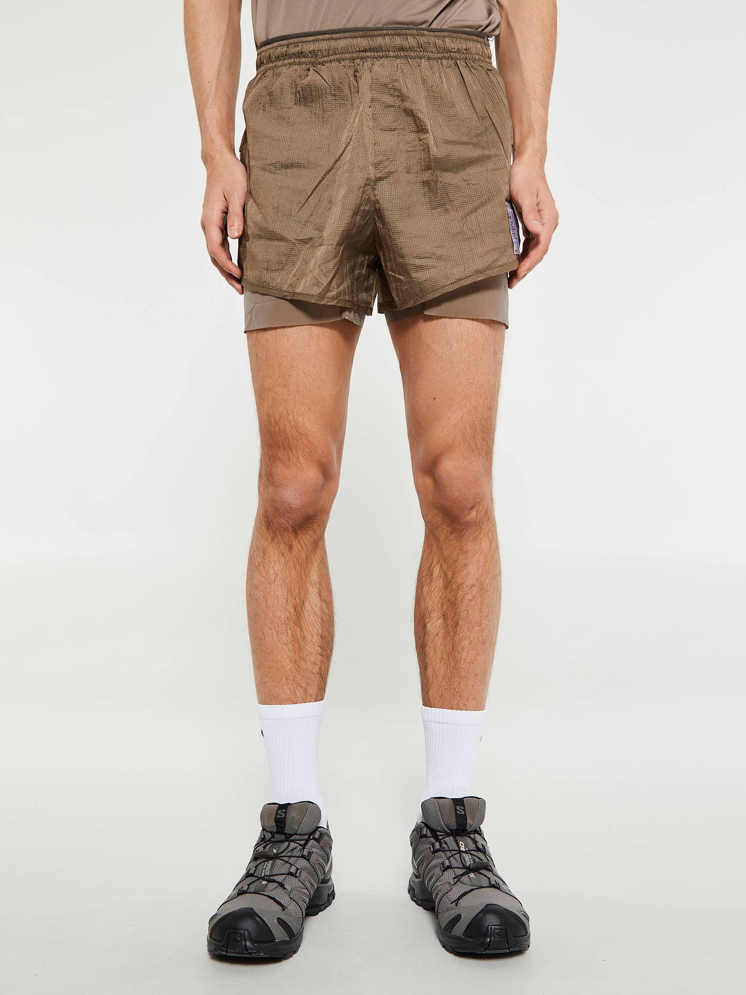 Satisfy - Rippy 3 Trail Shorts in Shitake