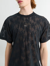 Satisfy - Space-Lace T-shirt in Black SA
