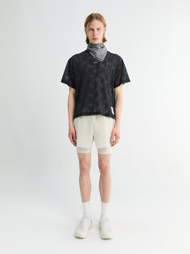 Satisfy - Space-Lace T-shirt in Black SA
