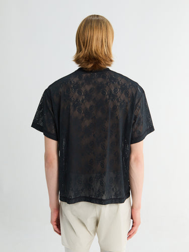 Satisfy - Space-Lace T-shirt in Black SA