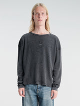 Satisfy - Mothtech™ Waffle Long Tee in Aged Black Sa