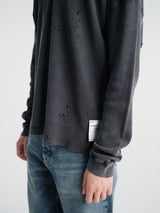Satisfy - Mothtech™ Waffle Long Tee in Aged Black Sa