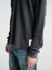 Satisfy - Mothtech™ Waffle Long Tee in Aged Black Sa