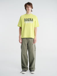 Sauna - Ghost Tee in Neon Green