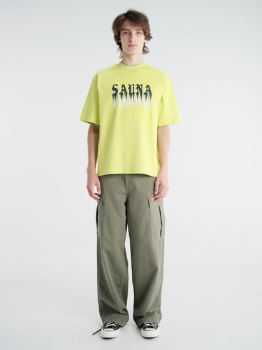 Sauna - Ghost Tee in Neon Green