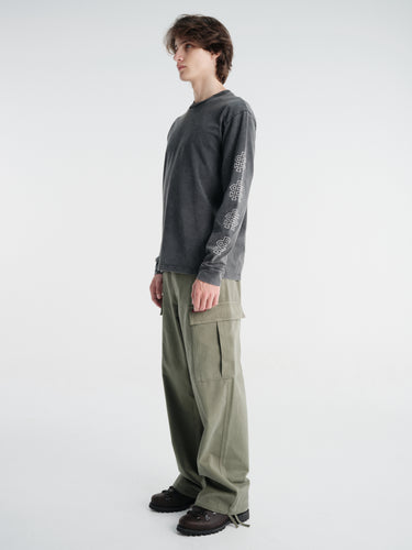 Sauna - Sa Washed L/S in Washed Black