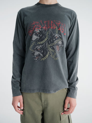 Sauna - Hound L/S Shirt in Washed Black