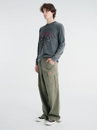 Sauna - Hound LongSleeve T-Shirt in Washed Black