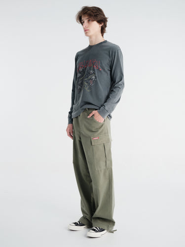 Sauna - Hound L/S Shirt in Washed Black