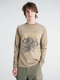 Sauna - Hound LongSleeve T-Shirt in Washed Beige