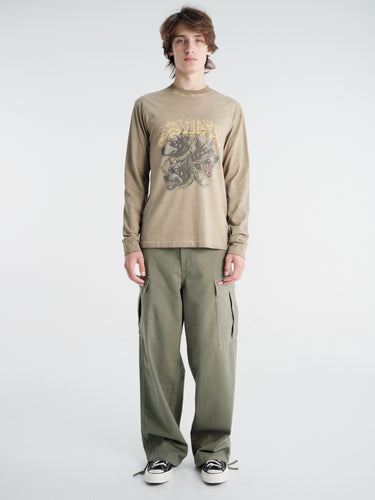 Sauna - Hound L/S Shirt in Washed Beige