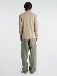 Sauna - Hound LongSleeve T-Shirt in Washed Beige