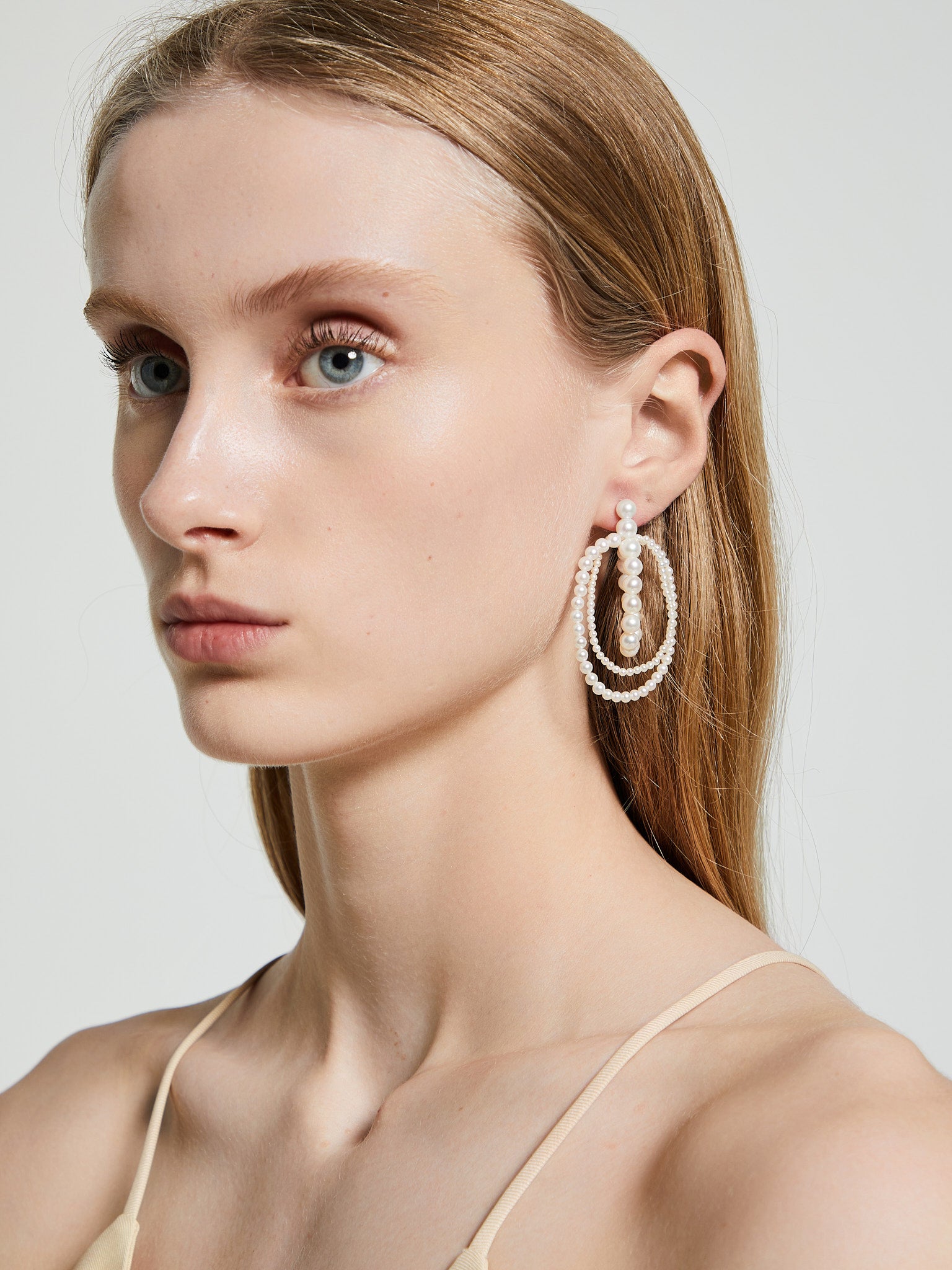 Wrapped Perle Earring in 14K Yellow Gold