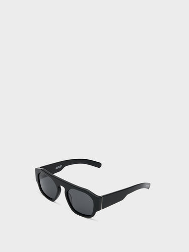 Flatlist - Flatlist x Sunflower Shade 02 Sunglasses in Solid Black and Solid Black Lens