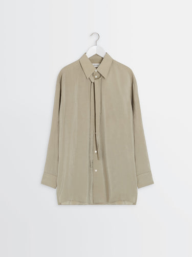 Long Shirt With Tie in Natural Clay