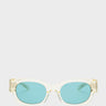 Flatlist - Flatlist x Sunflower Shade 01 Sunglasses in Crystal Yellow and Solid Teal Lens