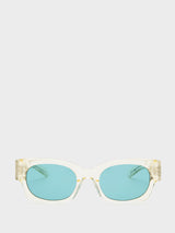 Flatlist - Flatlist x Sunflower Shade 01 Sunglasses in Crystal Yellow and Solid Teal Lens