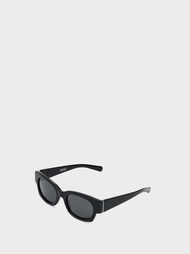 Flatlist - Flatlist x Sunflower Shade 01 Sunglasses in Solid Black and Solid Black Lens
