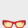 Flatlist - Flatlist x Sunflower Shade 03 Sunglasses in Milky Red and Solid Yellow Lens