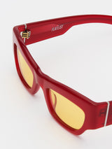 Flatlist - Flatlist x Sunflower Shade 03 Sunglasses in Milky Red and Solid Yellow Lens
