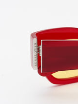 Flatlist - Flatlist x Sunflower Shade 03 Sunglasses in Milky Red and Solid Yellow Lens