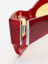 Flatlist - Flatlist x Sunflower Shade 03 Sunglasses in Milky Red and Solid Yellow Lens