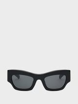 Flatlist - Flatlist x Sunflower Shade 03 Sunglasses in Solid Black and Solid Black Lens