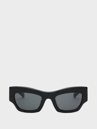 Flatlist - Flatlist x Sunflower Shade 03 Sunglasses in Solid Black and Solid Black Lens