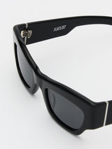 Flatlist - Flatlist x Sunflower Shade 03 Sunglasses in Solid Black and Solid Black Lens