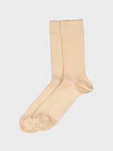 Mrs. Hosiery - Mrs. Silky Fine Ribbed Socks in Cream