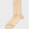 Mrs. Hosiery - Mrs. Silky Fine Ribbed Socks in Cream